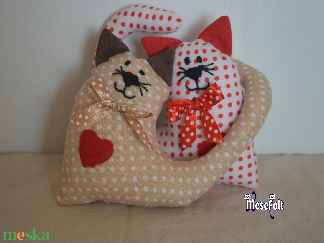 Valentin napi cicusok - otthon & életmód - dekoráció - dísztárgy - Meska.hu