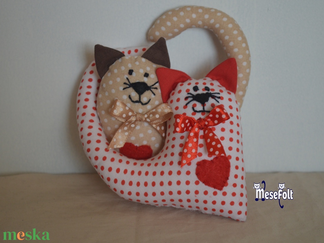 Valentin napi cicusok - otthon & életmód - dekoráció - dísztárgy - Meska.hu