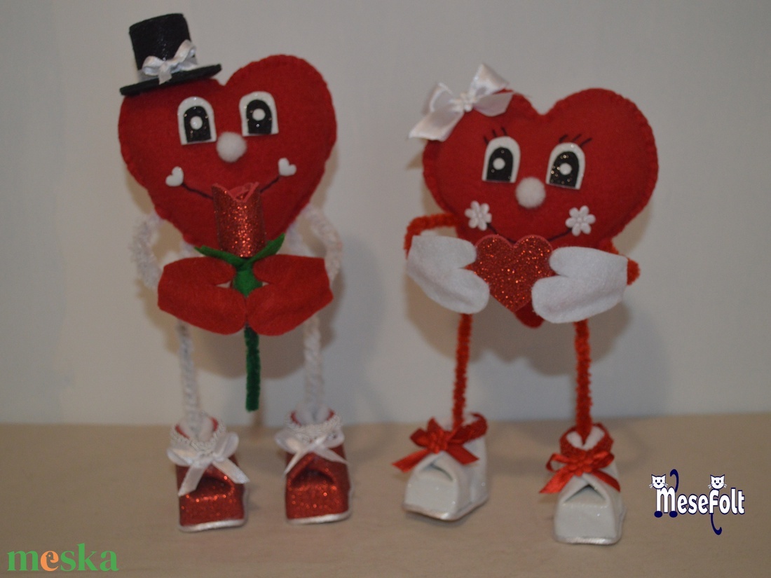 Valentin és Valentina  - Dekorációs figura pár - otthon & életmód - dekoráció - dísztárgy - Meska.hu