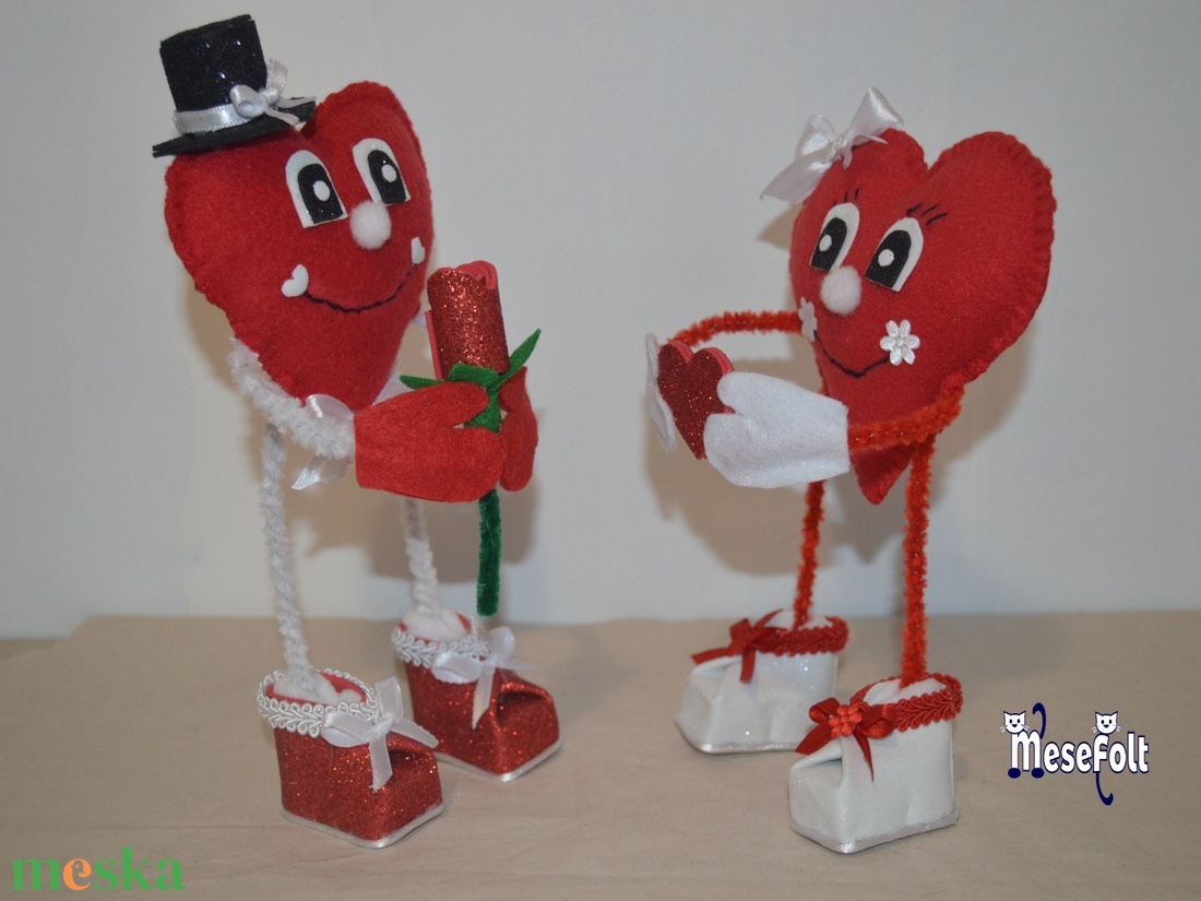 Valentin és Valentina  - Dekorációs figura pár - otthon & életmód - dekoráció - dísztárgy - Meska.hu