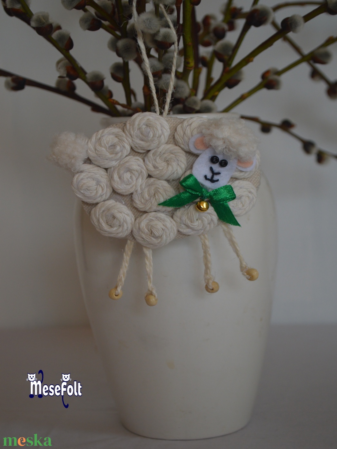 Húsvéti bárány - Tojásfadísz - ünnepi díszek, dekorációk - húsvéti díszek és dekorációk - húsvéti tojásfadíszek - Meska.hu