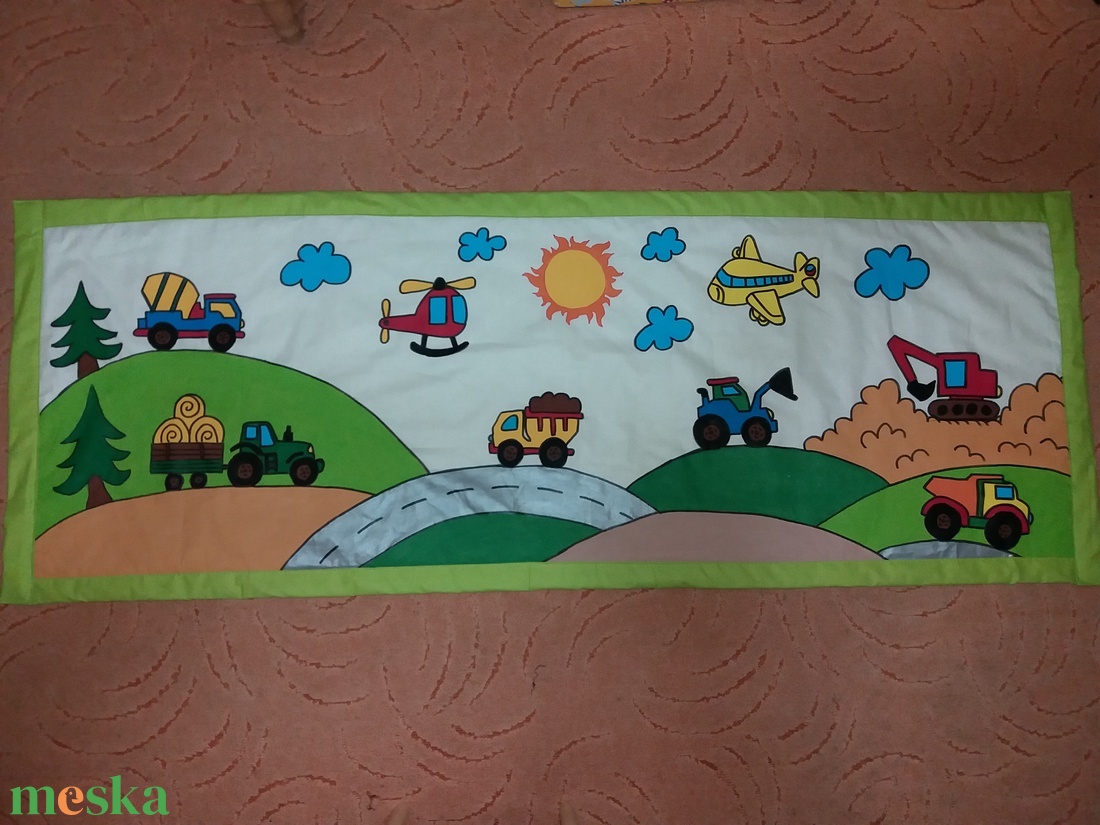 munkagépes falvédő - otthon & életmód - dekoráció - dísztárgy - Meska.hu