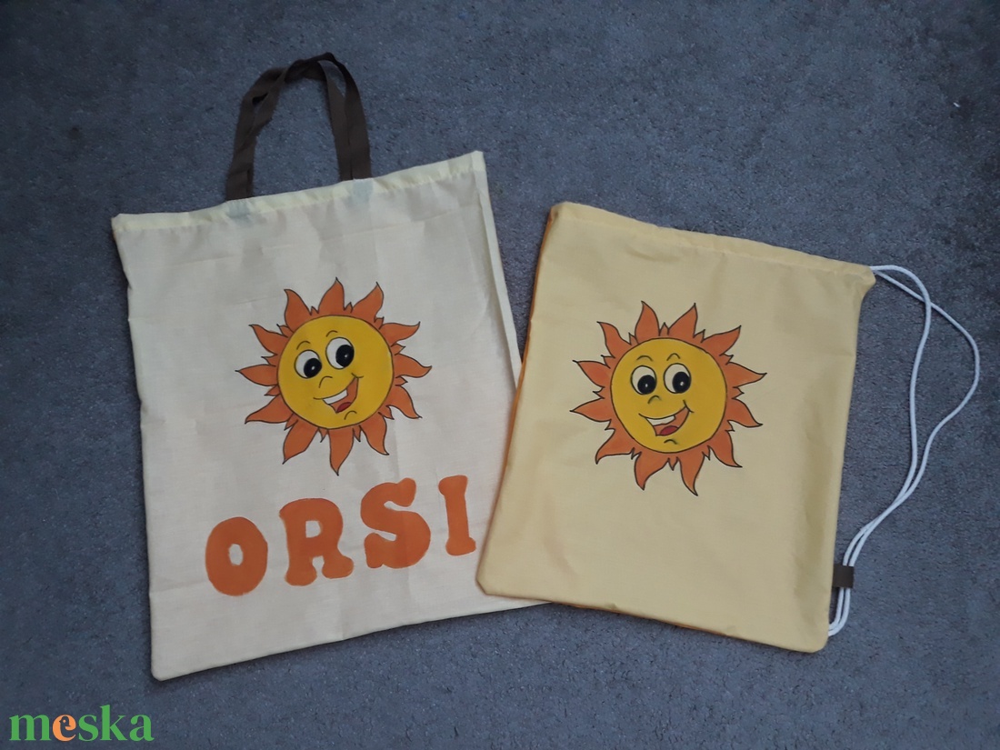 napocska ovis jellel és névvel ovis zsák és tornazsák - játék & sport - ovis felszerelés - ovis szett - Meska.hu