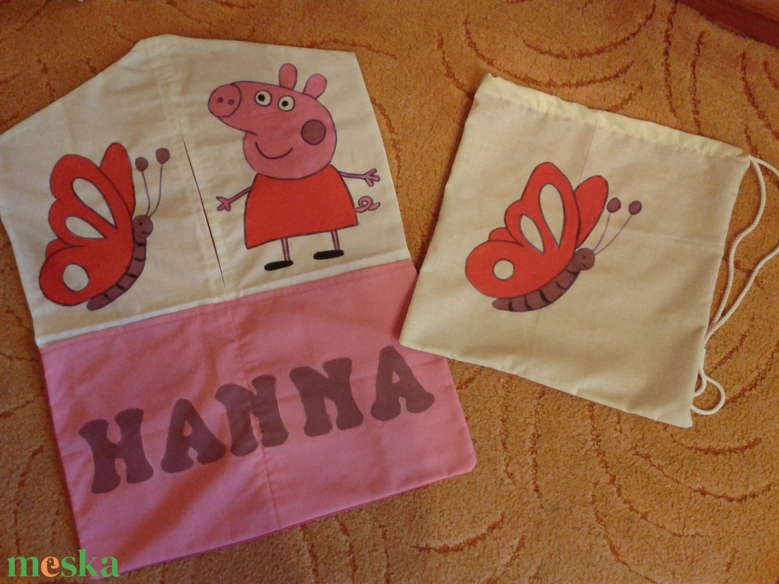 peppa malac ovis zsák és tornazsák - játék & sport - ovis felszerelés - ovis szett - Meska.hu