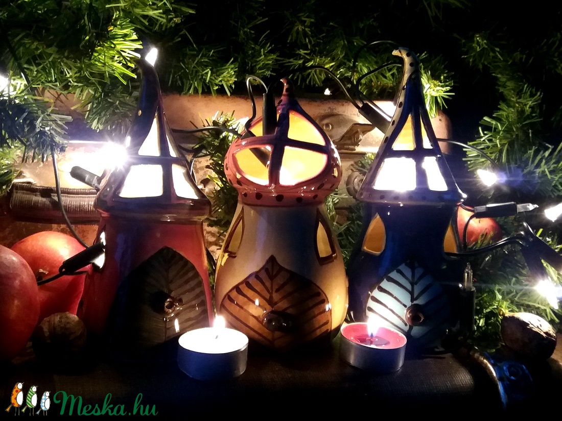 Meselámpás adventi mécsestartók - 3 db, TELJES KOLLEKCIÓ -  - Meska.hu