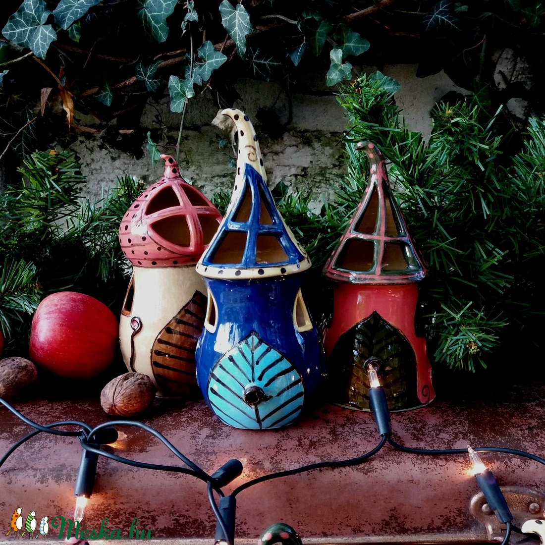 Meselámpás adventi mécsestartók - 3 db, TELJES KOLLEKCIÓ -  - Meska.hu
