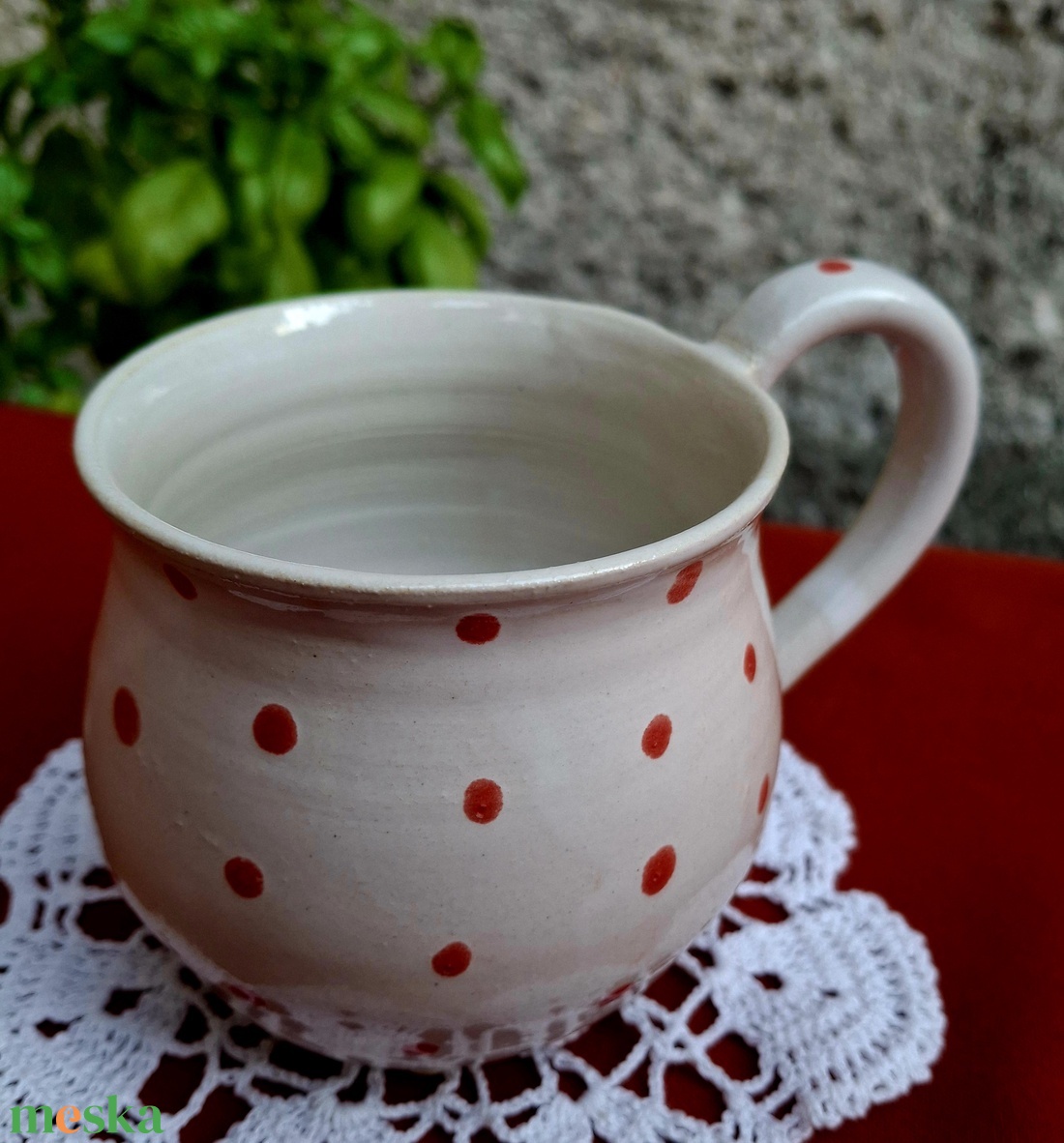 Pöttyös bögre - félporcelán - otthon & életmód - konyhafelszerelés, tálalás - tálalás - bögre & csésze - Meska.hu Pöttyös bögre - félporcelán - otthon & életmód - konyhafelszerelés, tálalás - tálalás - bögre & csésze - Meska.hu