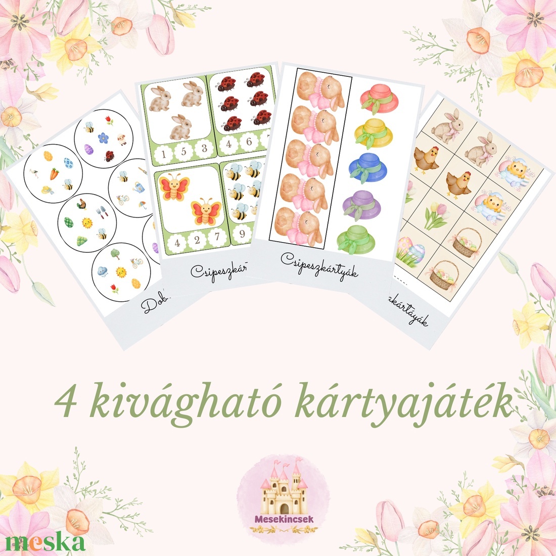 Tavaszi foglalkoztató - verses foglalkoztató (nyomtatható) - játék & sport - készségfejlesztő és logikai játék - oktató játékok - Meska.hu