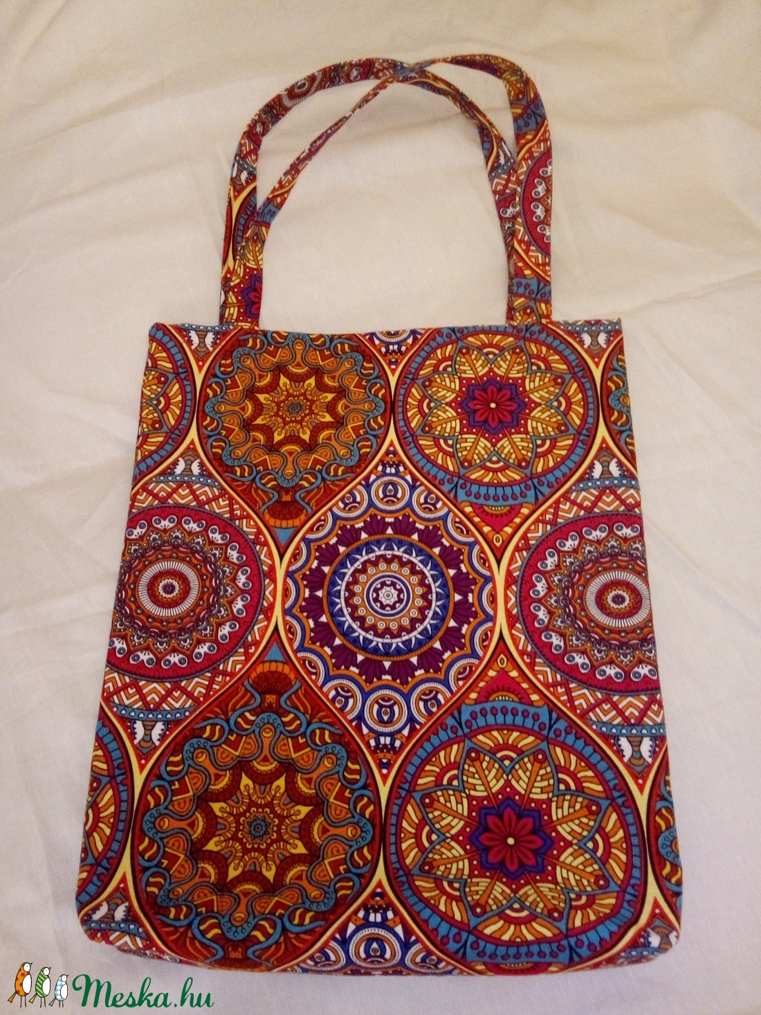 Bélelt textil táska, szatyor - táska & tok - bevásárlás & shopper táska - shopper, textiltáska, szatyor - Meska.hu