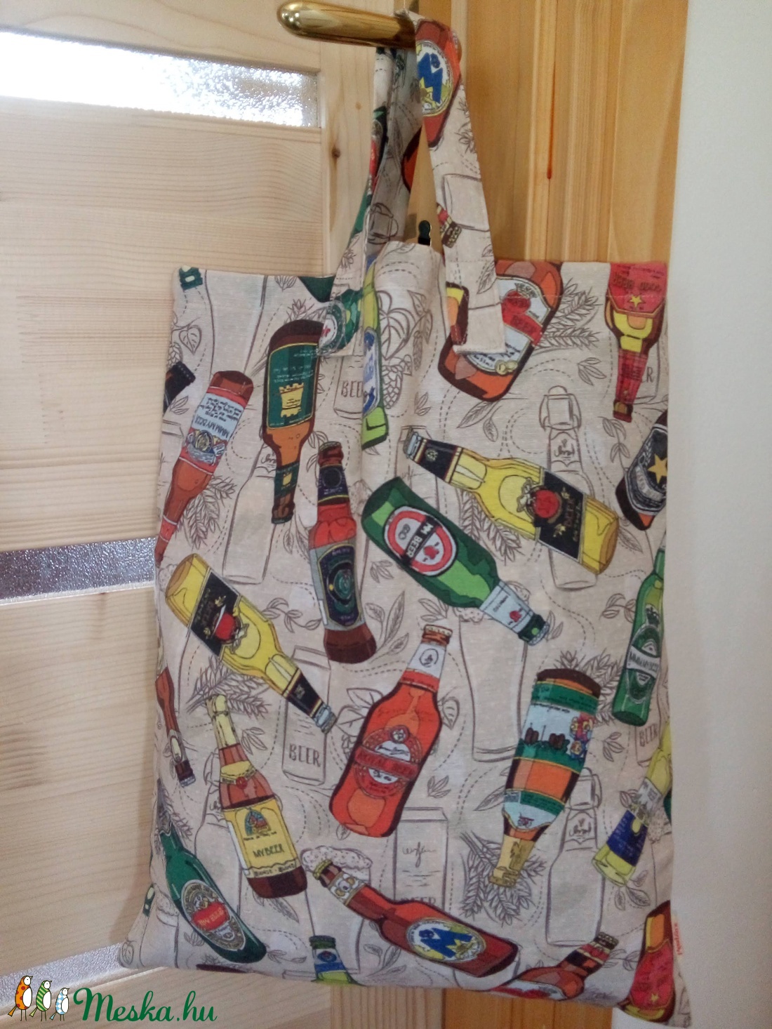 Bevásárló textil szatyor - sörösüveg - táska & tok - bevásárlás & shopper táska - shopper, textiltáska, szatyor - Meska.hu