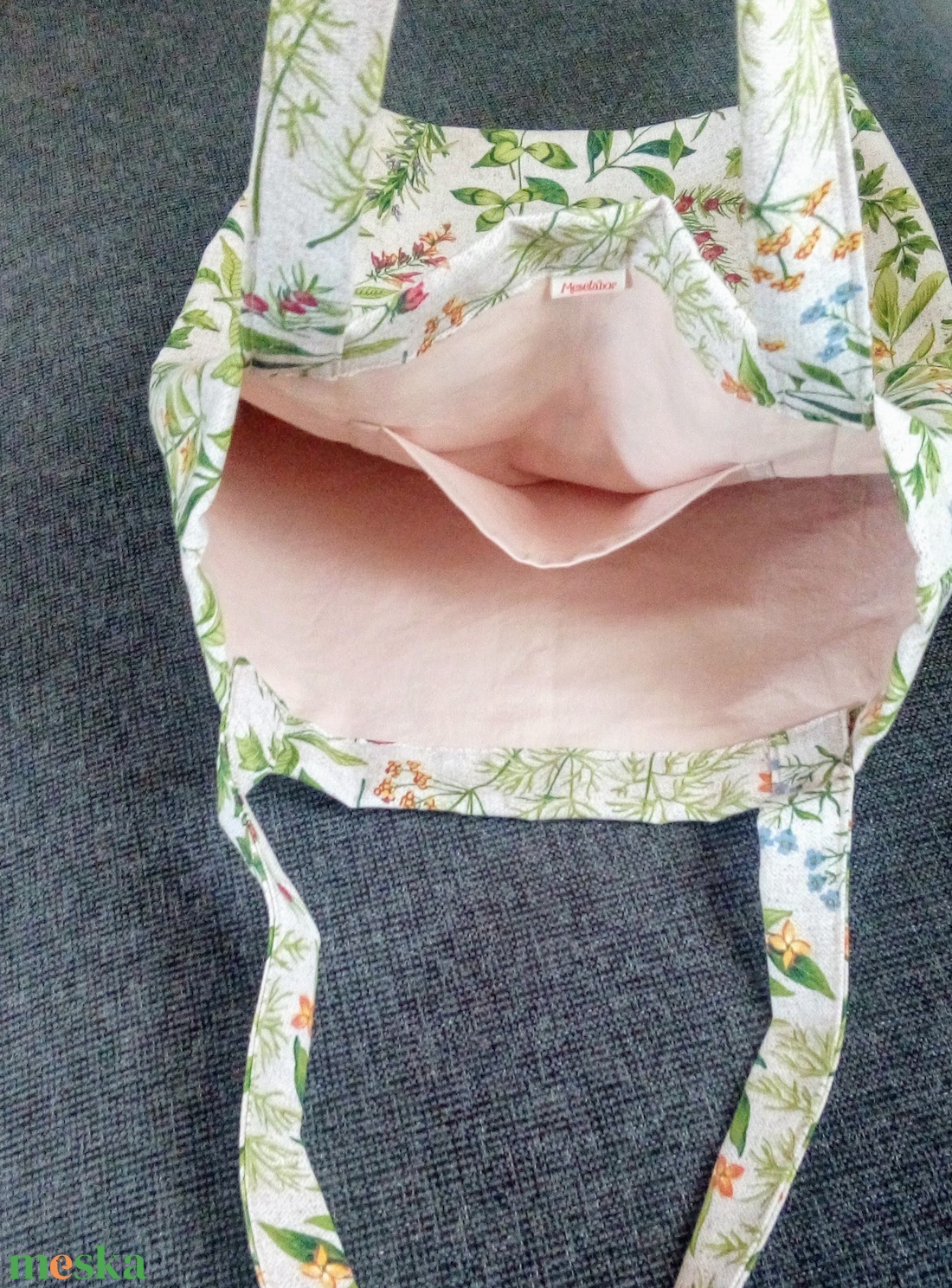 Bélelt textil válltáska, szatyor - mező - táska & tok - kézitáska & válltáska - válltáska - Meska.hu