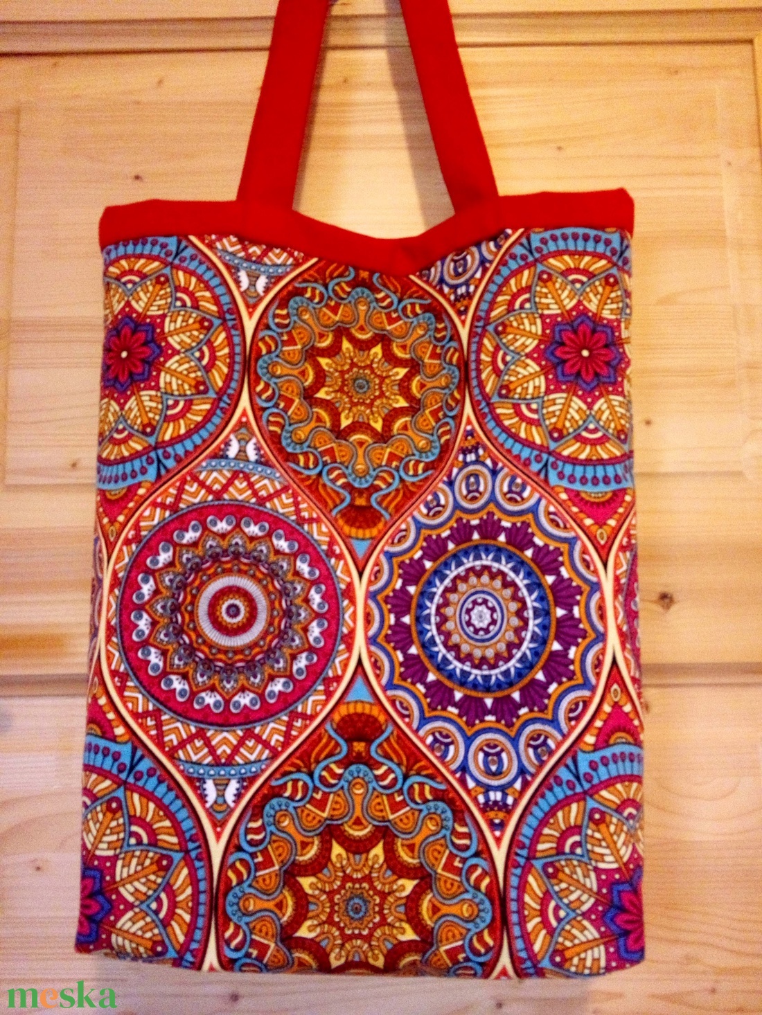 Mandala mintás textil szatyor, jóga/bevásárló táska - erős dupla vászon - táska & tok - kézitáska & válltáska - nagy pakolós táska - Meska.hu