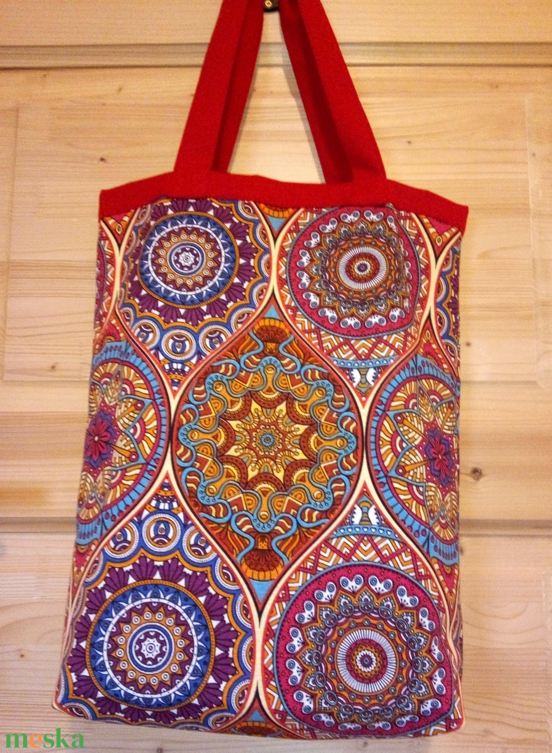 Mandala mintás textil szatyor, jóga/bevásárló táska - erős dupla vászon - táska & tok - kézitáska & válltáska - nagy pakolós táska - Meska.hu