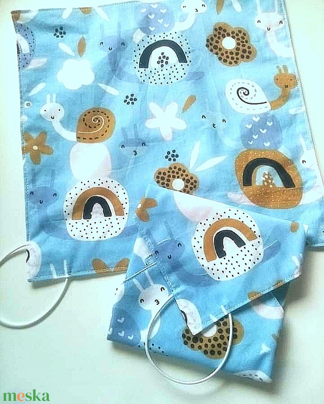 Szendvics csomagoló - Újraszalvéta - Csiga - táska & tok - uzsonna- & ebéd tartó - szendvics csomagoló - Meska.hu