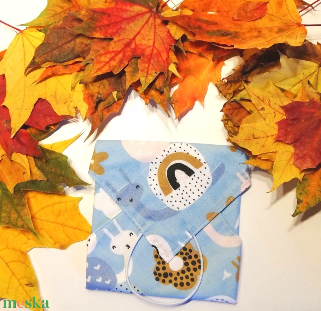 Szendvics csomagoló - Újraszalvéta - Csiga - táska & tok - uzsonna- & ebéd tartó - szendvics csomagoló - Meska.hu