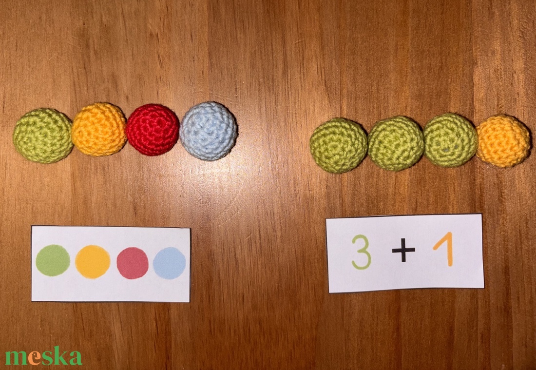 Számláljunk gombócokkal! - játék & sport - készségfejlesztő és logikai játék - oktató játékok - Meska.hu