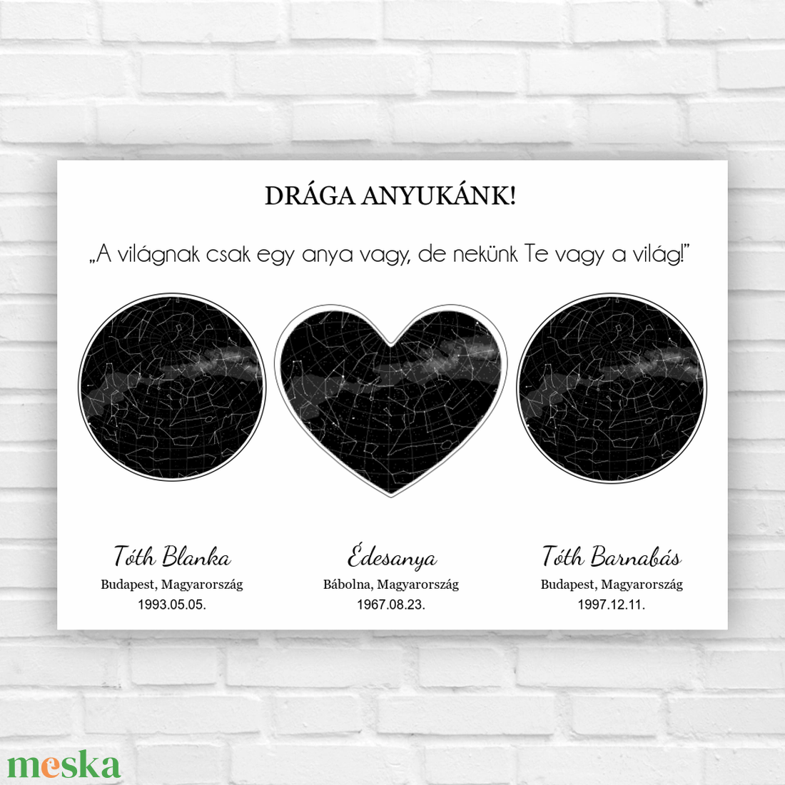 3 csillagállásos, egyedi csillagkép édesanyáknak - otthon & életmód - dekoráció - kép & falikép - poszter - Meska.hu 3 csillagállásos, egyedi csillagkép édesanyáknak - otthon & életmód - dekoráció - kép & falikép - poszter - Meska.hu