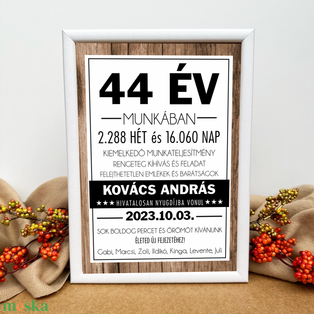 Ajándék nyugdíjba vonulásra férfiaknak – falikép akciós termékkép 1
