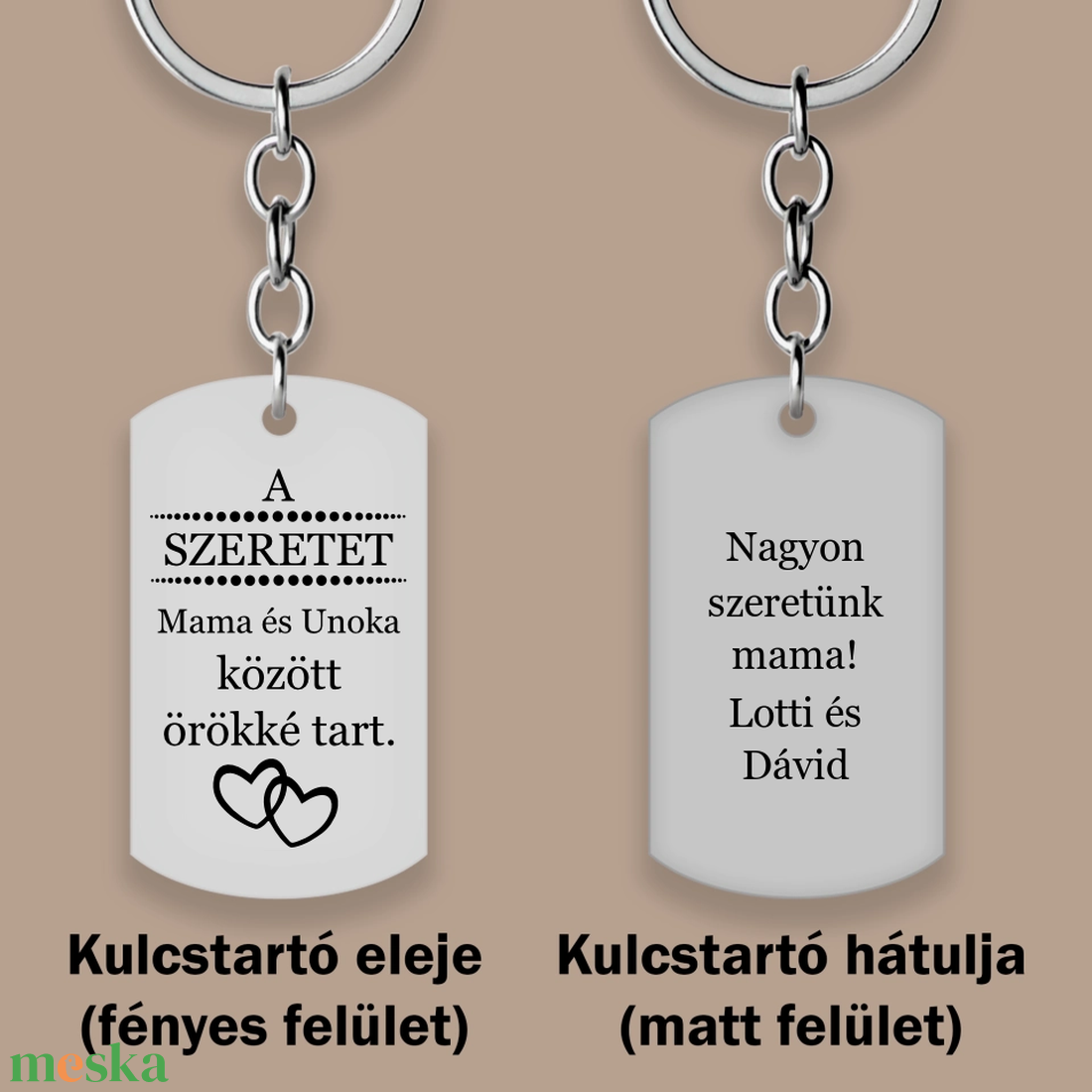 Ajándék mamának, Mama-Unoka kulcstartó - táska & tok - kulcstartó & táskadísz - kulcstartó - Meska.hu