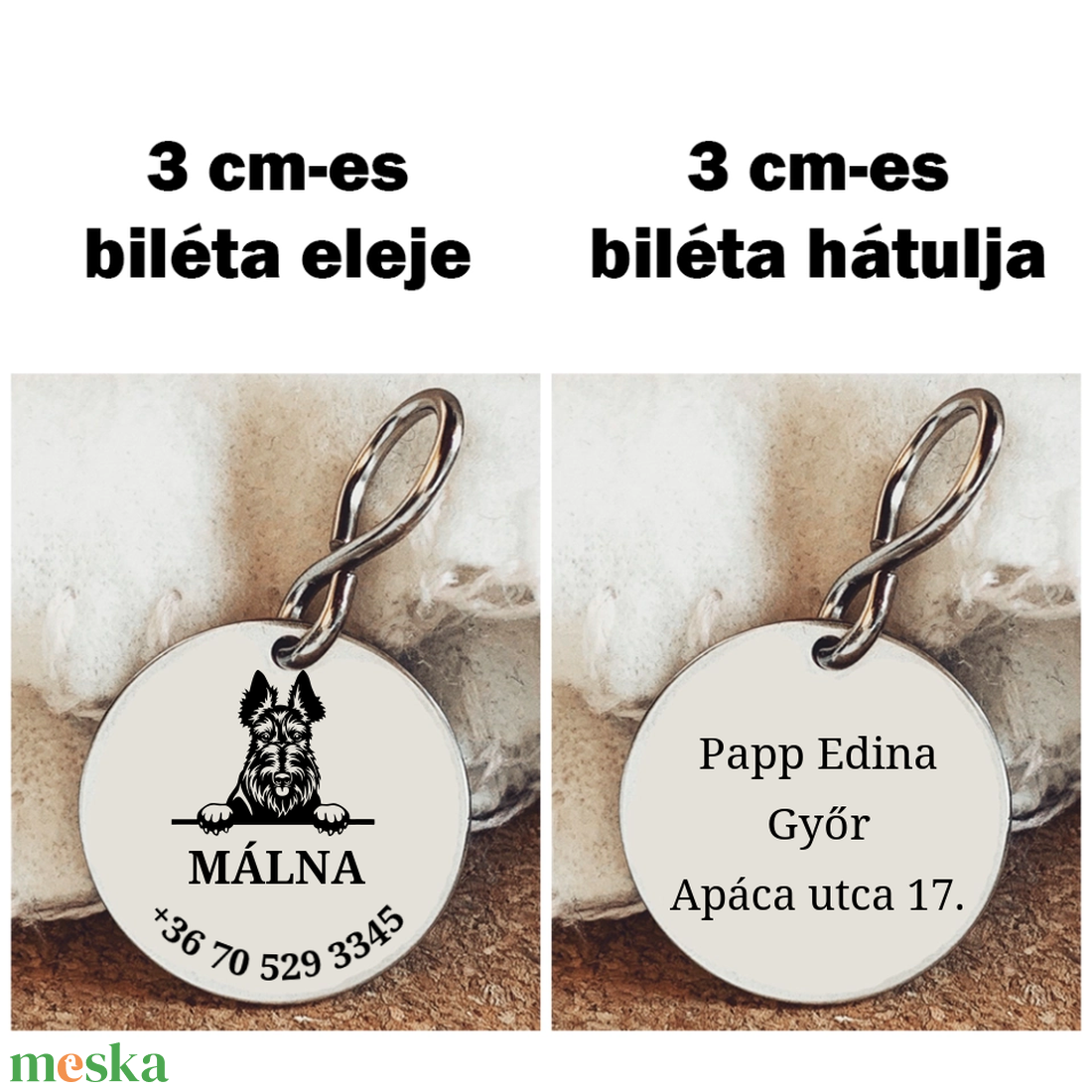 Skót terrier kutyabiléta - otthon & életmód - kisállatoknak - kutyáknak - kutya biléta - Meska.hu