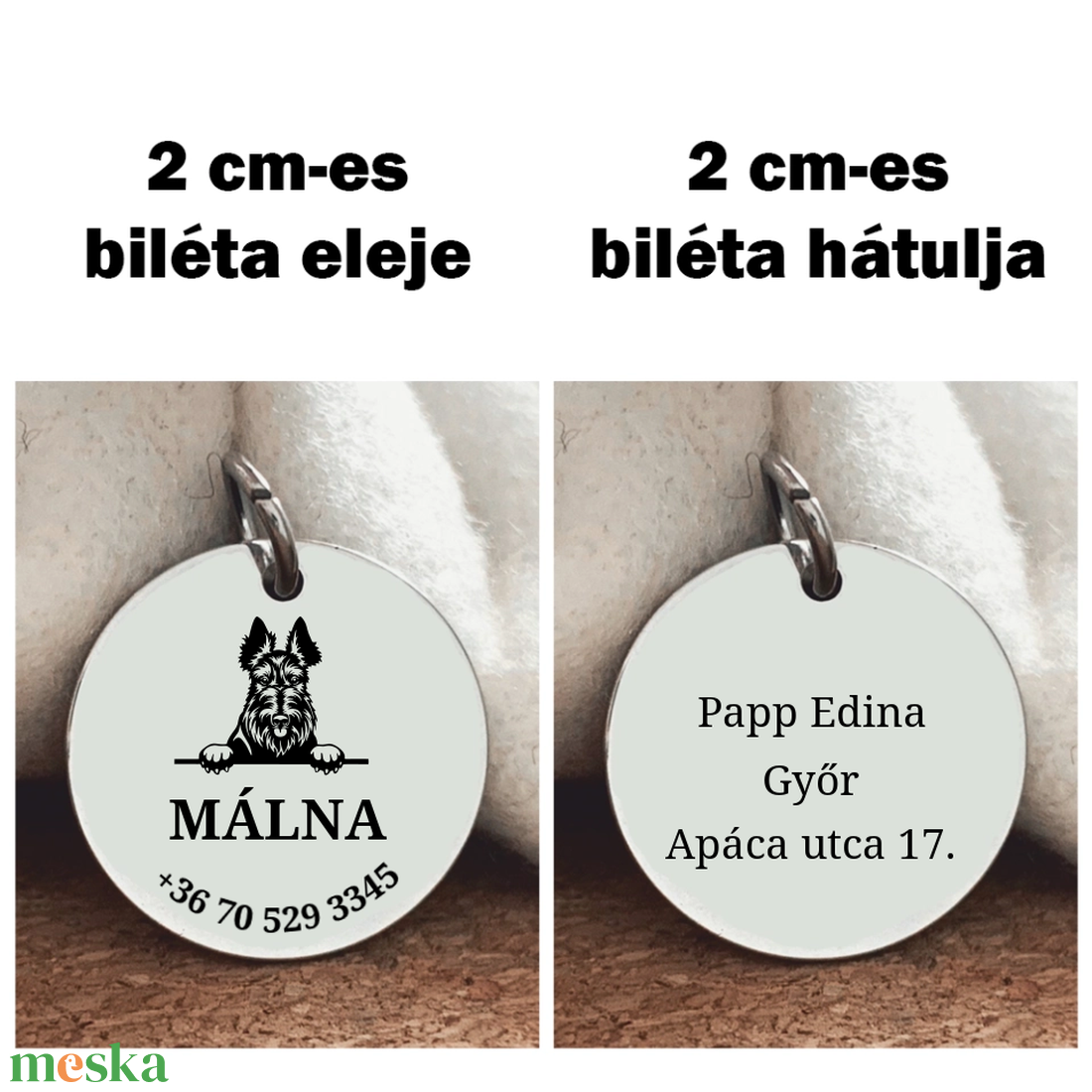 Skót terrier kutyabiléta - otthon & életmód - kisállatoknak - kutyáknak - kutya biléta - Meska.hu