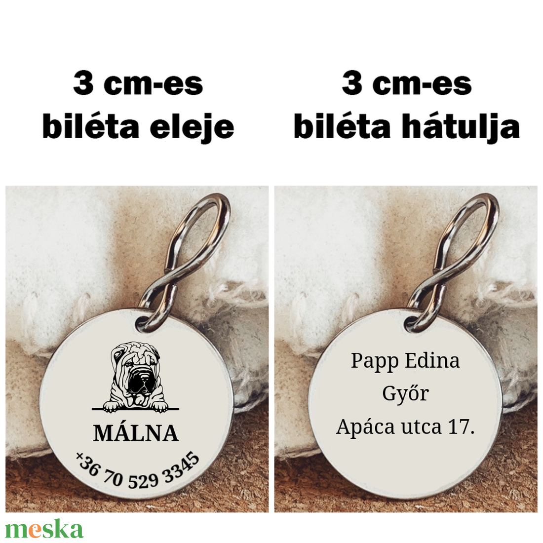 Shar pei kutyabiléta - otthon & életmód - kisállatoknak - kutyáknak - kutya biléta - Meska.hu
