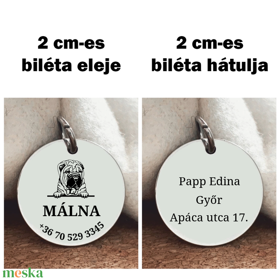 Shar pei kutyabiléta - otthon & életmód - kisállatoknak - kutyáknak - kutya biléta - Meska.hu