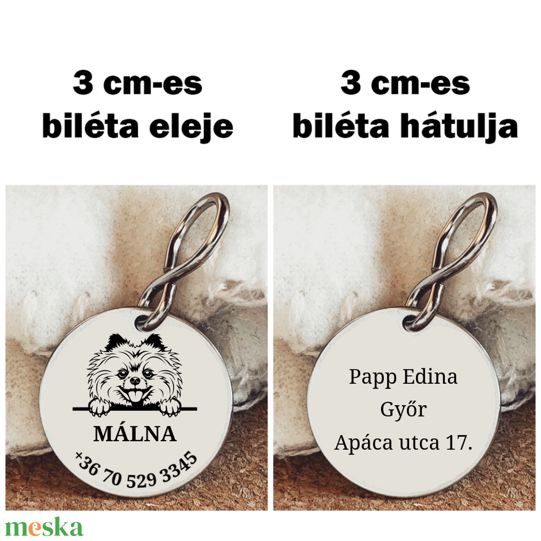 Kutyabiléta pomerániai törpespitz kutyának - otthon & életmód - kisállatoknak - kutyáknak - kutya biléta - Meska.hu Kutyabiléta pomerániai törpespitz kutyának - otthon & életmód - kisállatoknak - kutyáknak - kutya biléta - Meska.hu