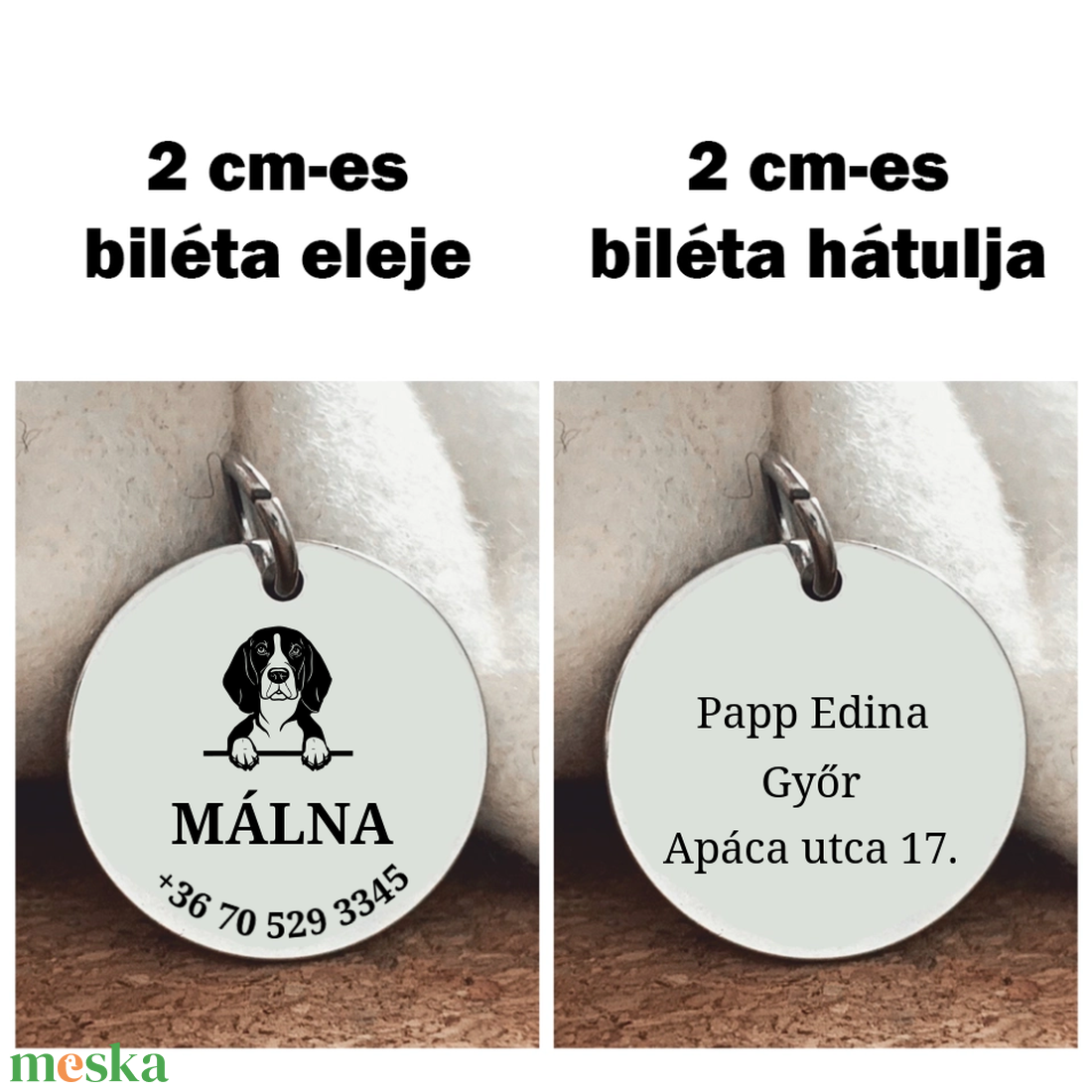 Gravírozott biléta beagle kutyának - otthon & életmód - kisállatoknak - kutyáknak - kutya biléta - Meska.hu Gravírozott biléta beagle kutyának - otthon & életmód - kisállatoknak - kutyáknak - kutya biléta - Meska.hu