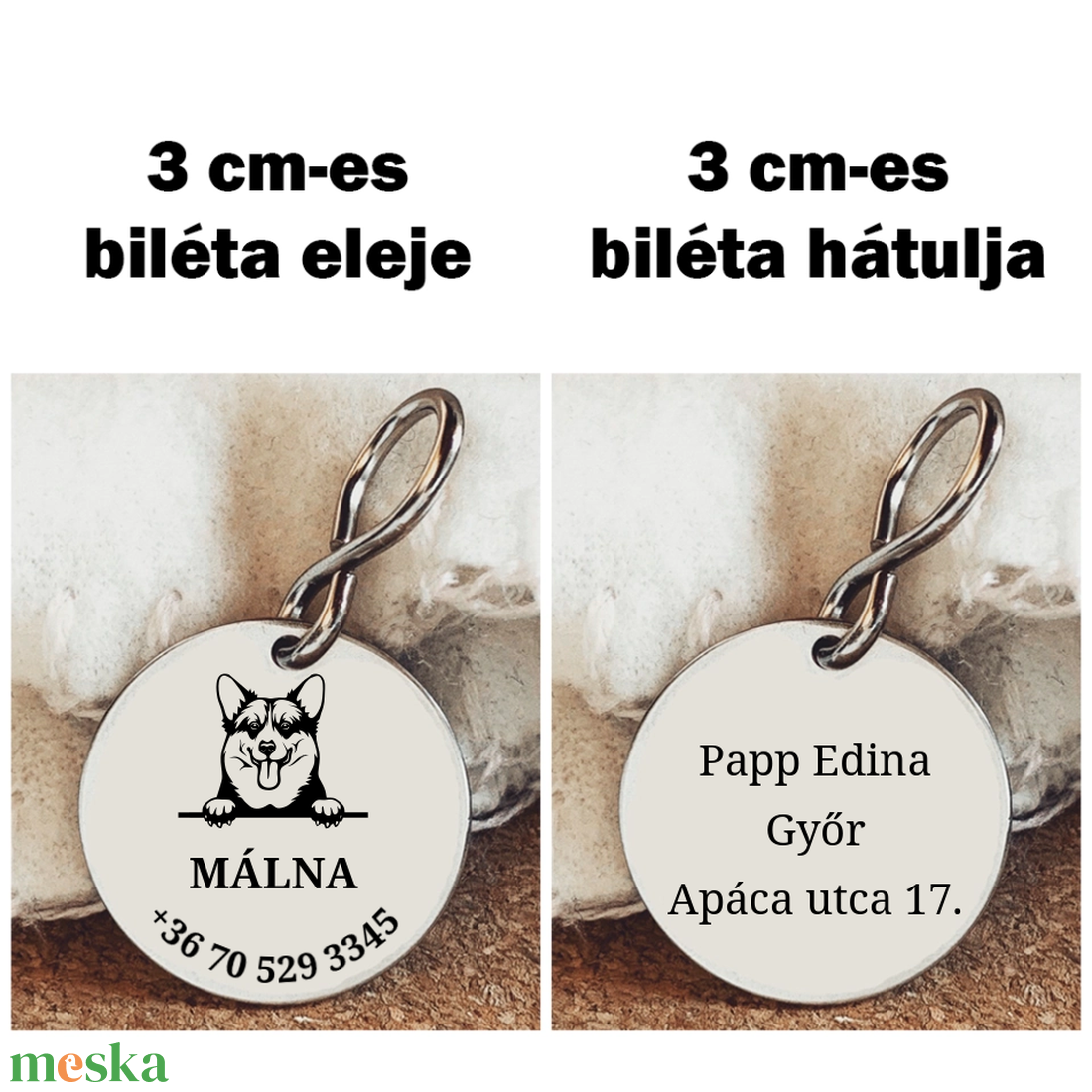 Egyedi biléta Corgi kutyának - otthon & életmód - kisállatoknak - kutyáknak - kutya biléta - Meska.hu Egyedi biléta Corgi kutyának - otthon & életmód - kisállatoknak - kutyáknak - kutya biléta - Meska.hu