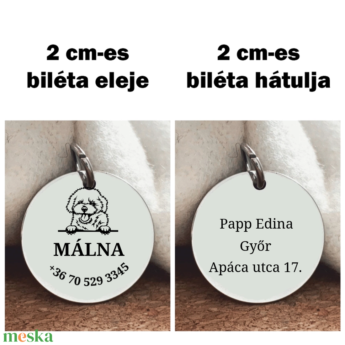 Bichon kutyabiléta - otthon & életmód - kisállatoknak - kutyáknak - kutya biléta - Meska.hu Bichon kutyabiléta - otthon & életmód - kisállatoknak - kutyáknak - kutya biléta - Meska.hu