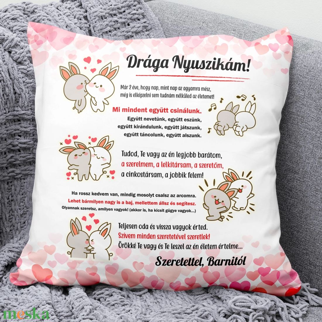 Aranyos nyuszis párna szerelmeseknek - otthon & életmód - lakástextil - párna & párnahuzat - Meska.hu Aranyos nyuszis párna szerelmeseknek - otthon & életmód - lakástextil - párna & párnahuzat - Meska.hu