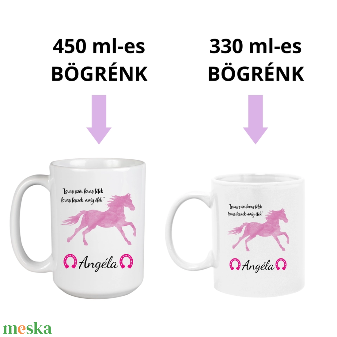 Egyedi lovas bögre � ajándék lányoknak - otthon & életmód - konyhafelszerelés, tálalás - tálalás - bögre & csésze - Meska.hu