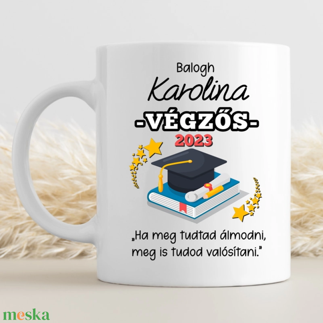 Ballagási ajándék saját neves bögre - otthon & életmód - konyhafelszerelés, tálalás - tálalás - bögre & csésze - Meska.hu