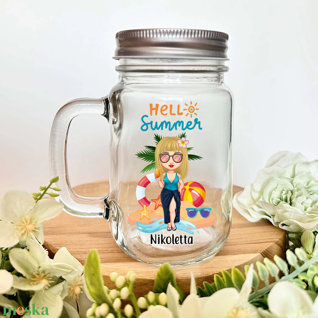 Hello summer - személyre szabható limonádés pohár - otthon & életmód - konyhafelszerelés, tálalás - tálalás - pohár - Meska.hu Hello summer - személyre szabható limonádés pohár - otthon & életmód - konyhafelszerelés, tálalás - tálalás - pohár - Meska.hu