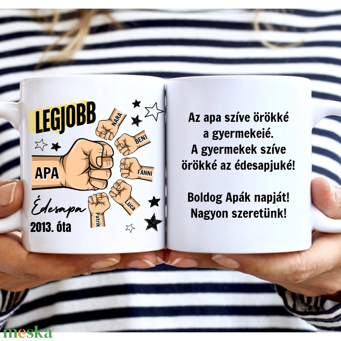 Ökölpacsi bögre - ajándék apának - otthon & életmód - konyhafelszerelés, tálalás - tálalás - bögre & csésze - Meska.hu Ökölpacsi bögre - ajándék apának - otthon & életmód - konyhafelszerelés, tálalás - tálalás - bögre & csésze - Meska.hu