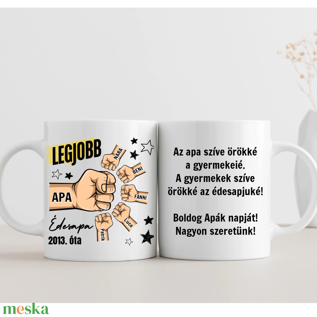 Ökölpacsi bögre - ajándék apának - otthon & életmód - konyhafelszerelés, tálalás - tálalás - bögre & csésze - Meska.hu Ökölpacsi bögre - ajándék apának - otthon & életmód - konyhafelszerelés, tálalás - tálalás - bögre & csésze - Meska.hu