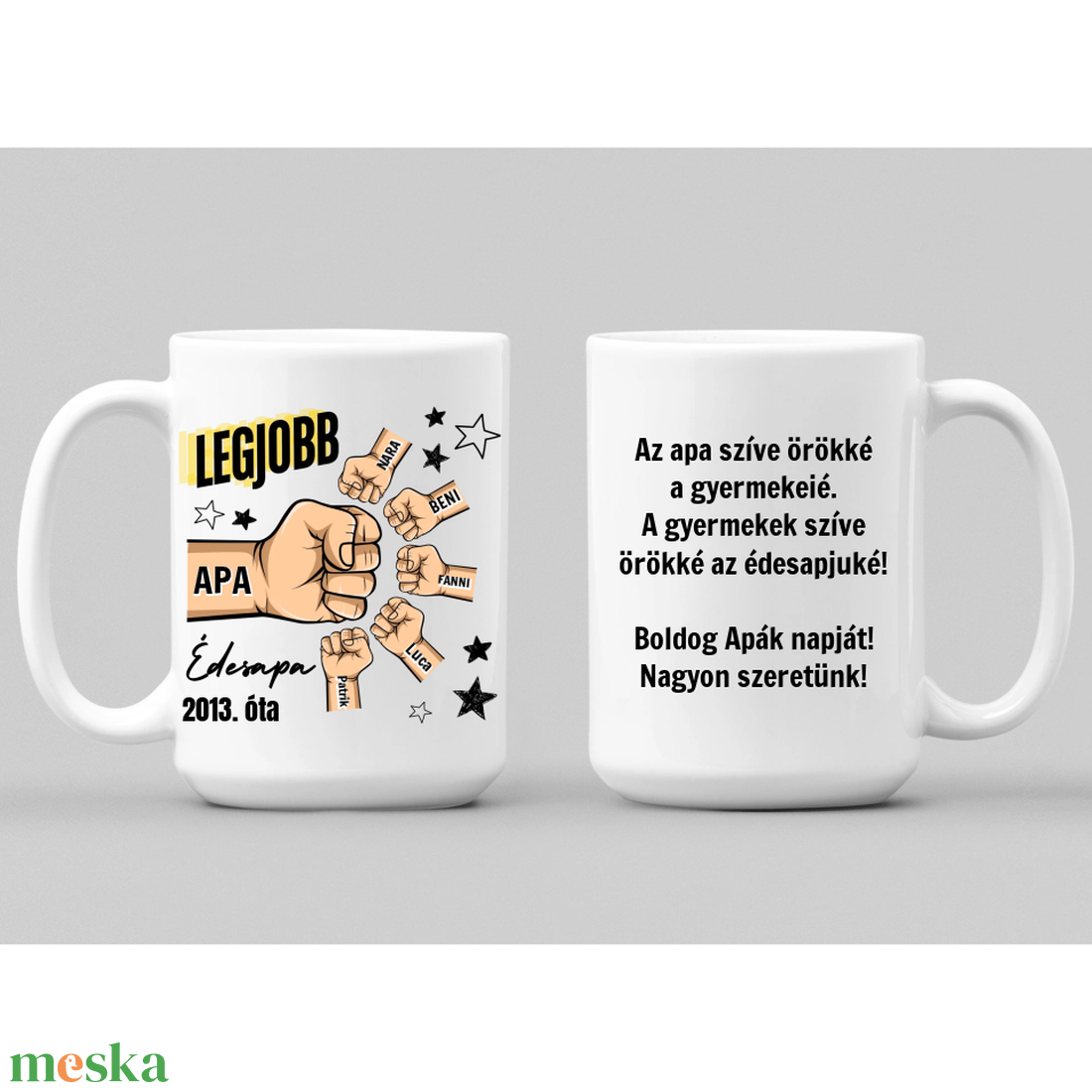 Ökölpacsi bögre - ajándék apának - otthon & életmód - konyhafelszerelés, tálalás - tálalás - bögre & csésze - Meska.hu Ökölpacsi bögre - ajándék apának - otthon & életmód - konyhafelszerelés, tálalás - tálalás - bögre & csésze - Meska.hu