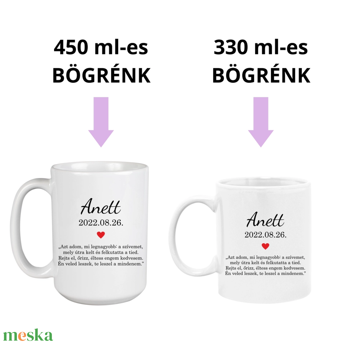 Első házassági évfordulós ajándék  bögre - otthon & életmód - konyhafelszerelés, tálalás - tálalás - bögre & csésze - Meska.hu