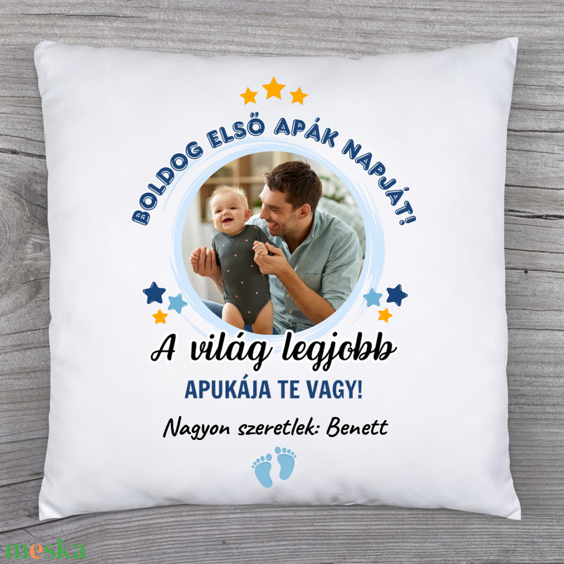 Első Apák napja - fényképes párna apának - otthon & életmód - lakástextil - párna & párnahuzat - Meska.hu Első Apák napja - fényképes párna apának - otthon & életmód - lakástextil - párna & párnahuzat - Meska.hu