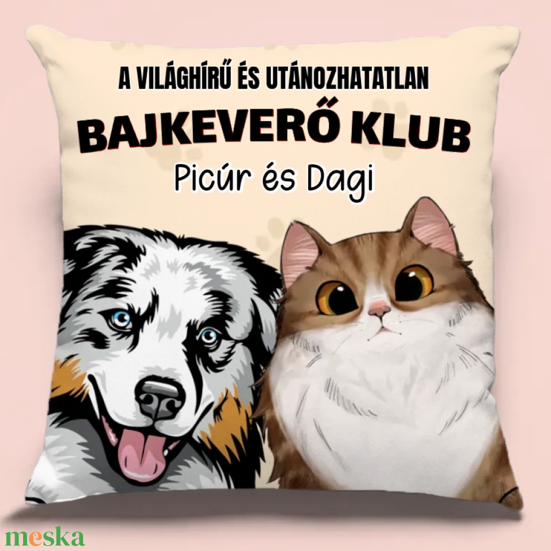 Bajkeverő klub párna - választható állattal - otthon & életmód - lakástextil - párna & párnahuzat - Meska.hu