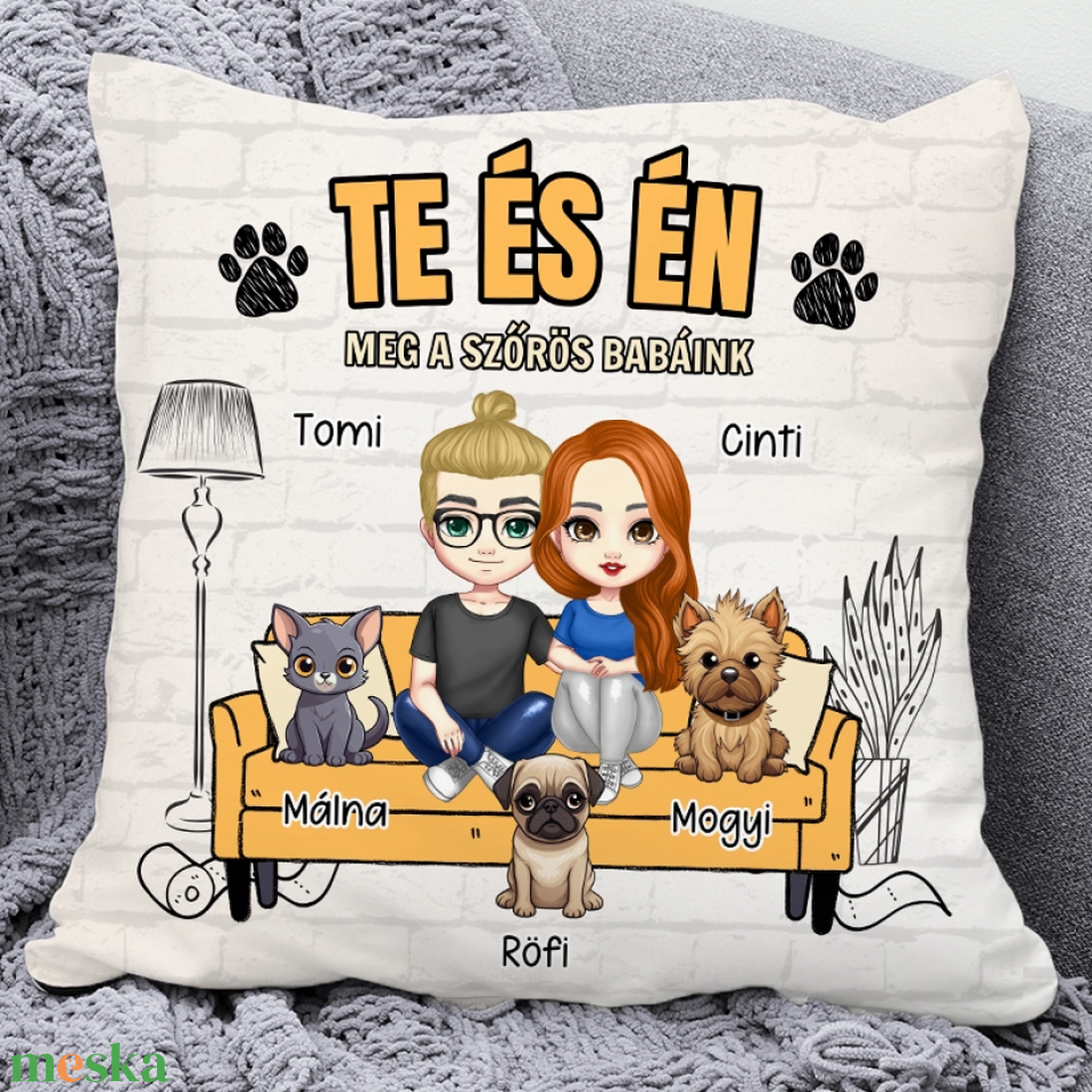 Te és én - kisállatos párna pároknak - otthon & életmód - lakástextil - párna & párnahuzat - Meska.hu Te és én - kisállatos párna pároknak - otthon & életmód - lakástextil - párna & párnahuzat - Meska.hu