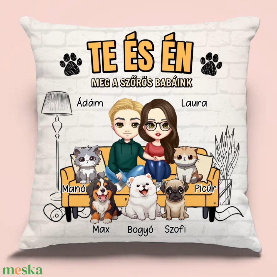 Te és én - kisállatos párna pároknak - otthon & életmód - lakástextil - párna & párnahuzat - Meska.hu Te és én - kisállatos párna pároknak - otthon & életmód - lakástextil - párna & párnahuzat - Meska.hu