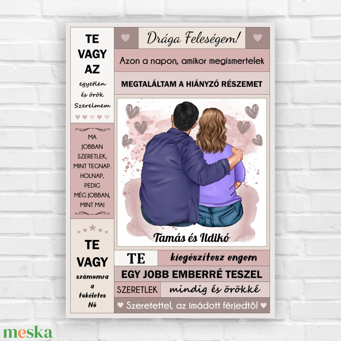 Drága feleségem - ajándék kép nőknek - otthon & életmód - dekoráció - kép & falikép - poszter - Meska.hu Drága feleségem - ajándék kép nőknek - otthon & életmód - dekoráció - kép & falikép - poszter - Meska.hu