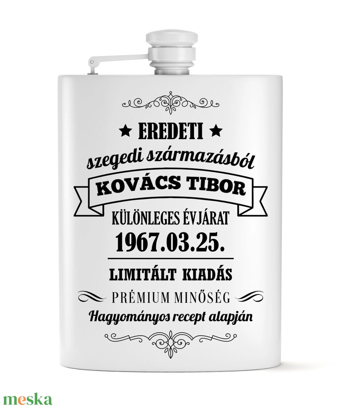 Férfi szülinapi ajándék - laposüveg szett - otthon & életmód - konyhafelszerelés, tálalás - flaska, csatos üveg - Meska.hu