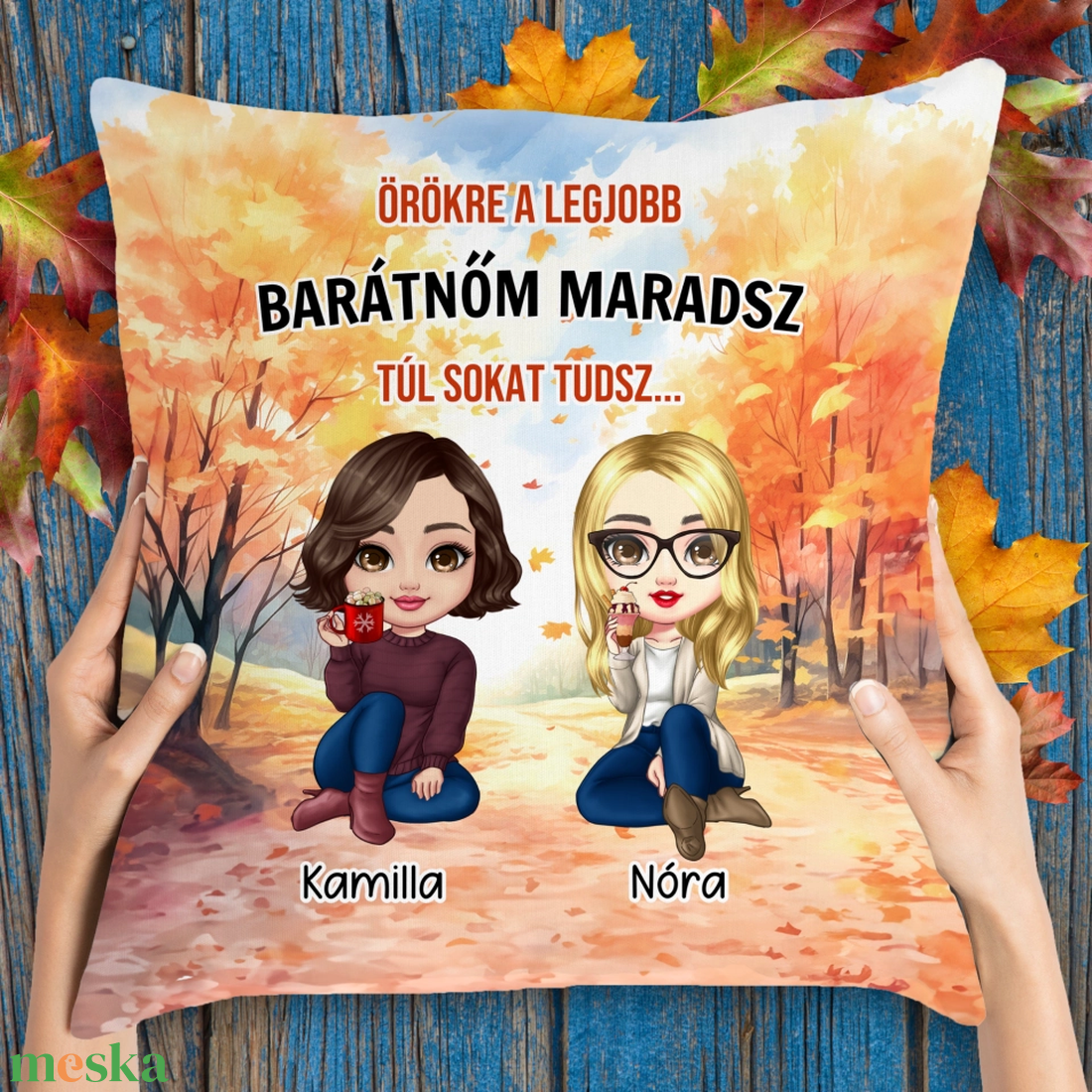 Őszi párna barátnőknek - otthon & életmód - lakástextil - párna & párnahuzat - Meska.hu