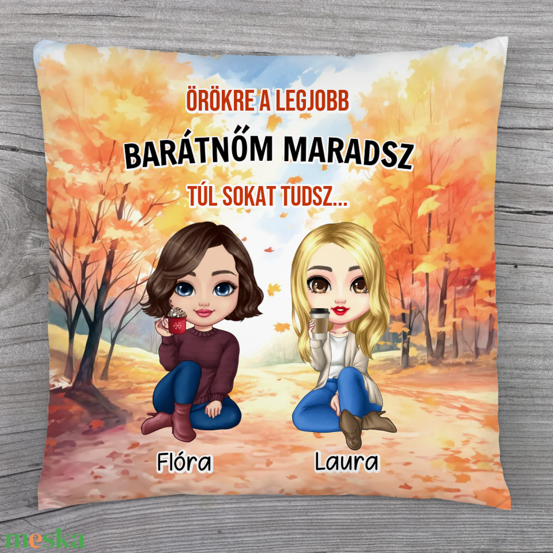 Őszi párna barátnőknek - otthon & életmód - lakástextil - párna & párnahuzat - Meska.hu