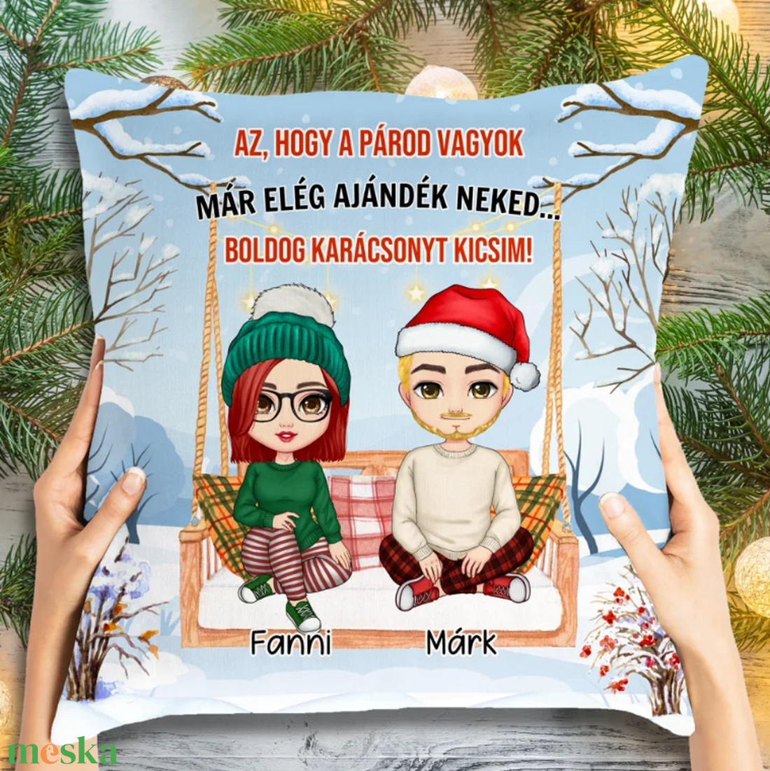 Karácsonyi párna pároknak - otthon & életmód - lakástextil - párna & párnahuzat - Meska.hu Karácsonyi párna pároknak - otthon & életmód - lakástextil - párna & párnahuzat - Meska.hu