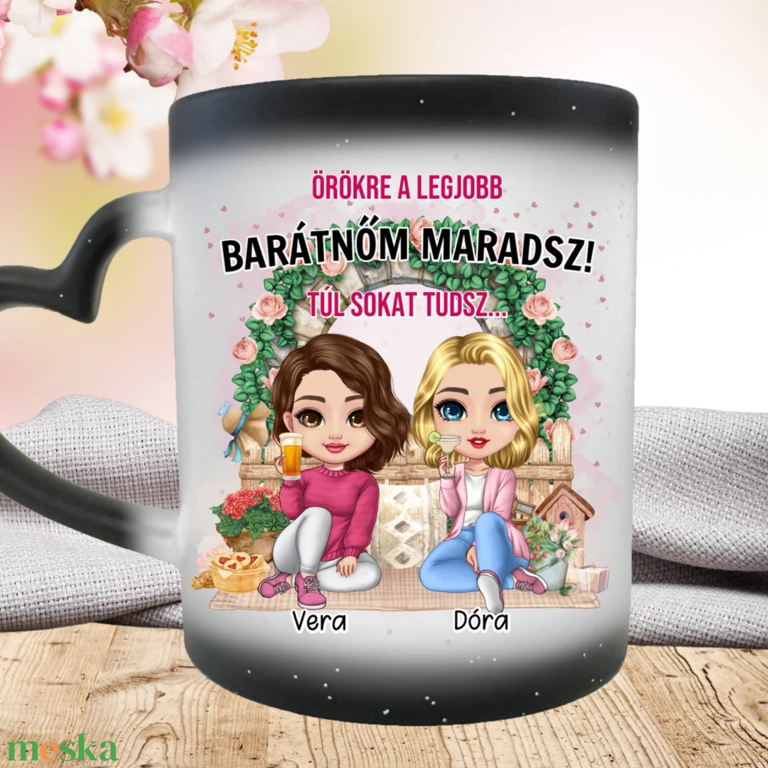 Tavaszi, glitteres hőre változó bögre barátnőknek - szív fogantyús - otthon & életmód - konyhafelszerelés, tálalás - tálalás - bögre & csésze - Meska.hu Tavaszi, glitteres hőre változó bögre barátnőknek - szív fogantyús - otthon & életmód - konyhafelszerelés, tálalás - tálalás - bögre & csésze - Meska.hu