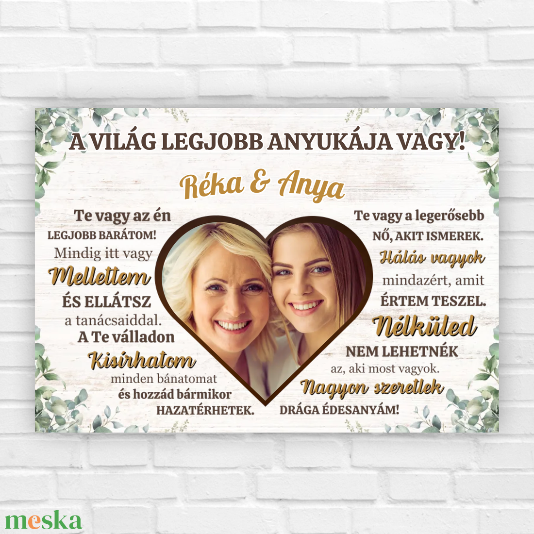 Ajándék anyának - fényképes dekorkép - otthon & életmód - dekoráció - kép & falikép - poszter - Meska.hu